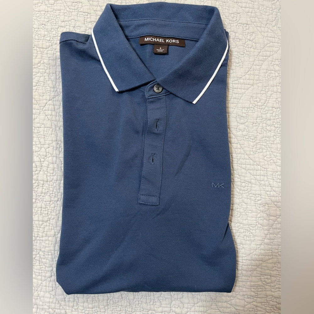 Michael Kors Navy Polo Shirt for Men size small